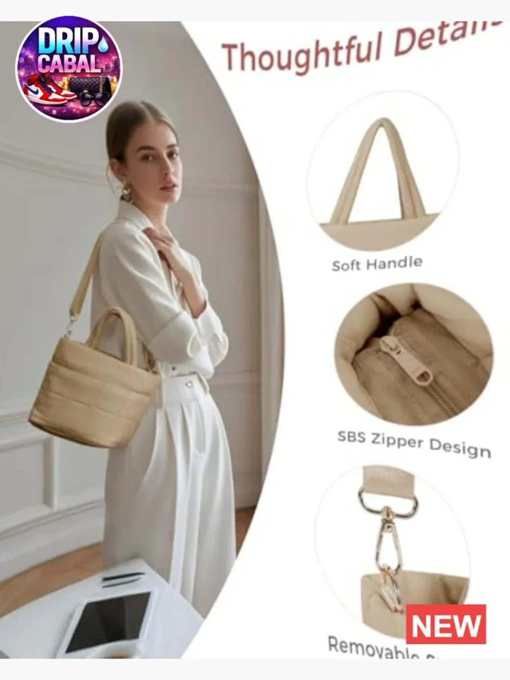 Crossbody Bags for Women Puffer Tote Mini Shoulder Handbag RFID Anti Theft